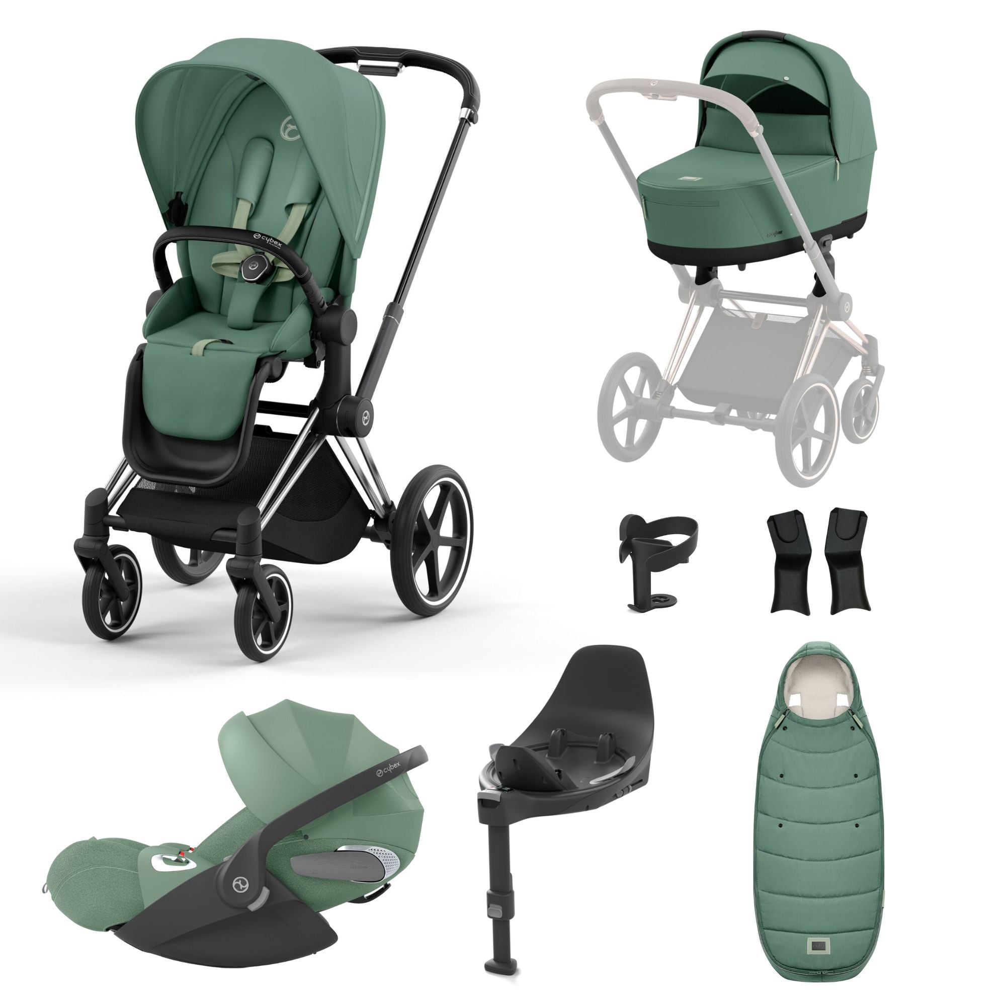 Cybex Priam Bundle Leaf Green Chrome/Black