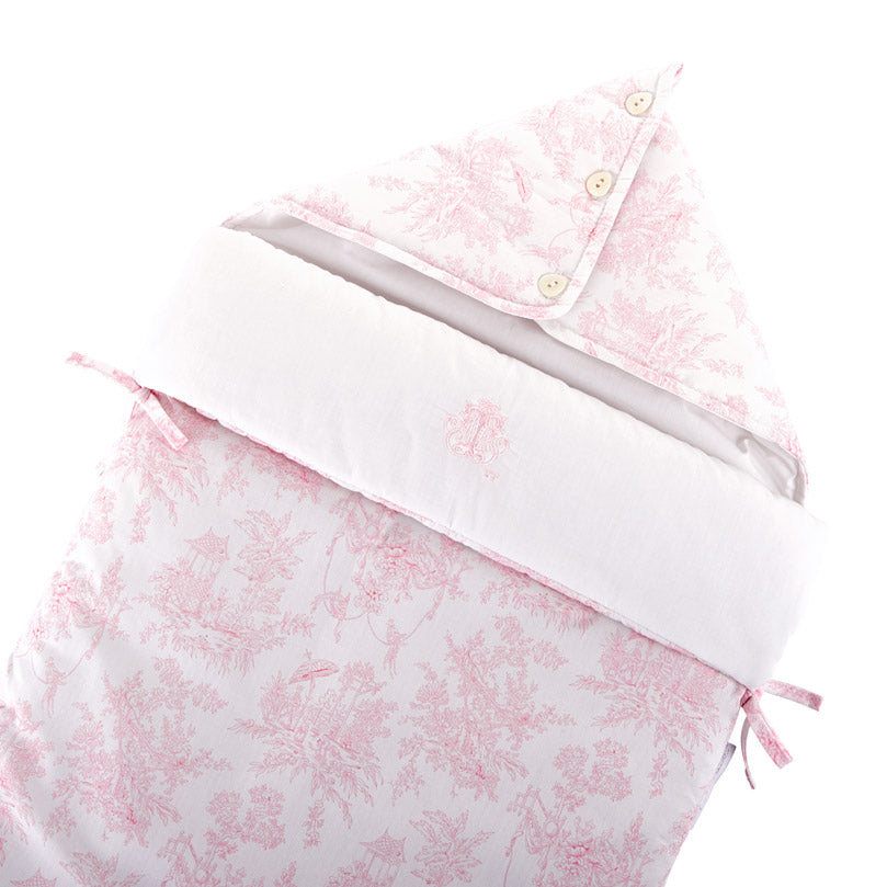 Theophile & Patachou Hooded Sleeping Bag - Sweet Pink