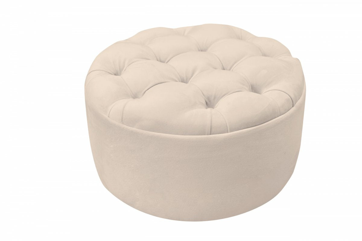 Beige Pouf Chesterfield